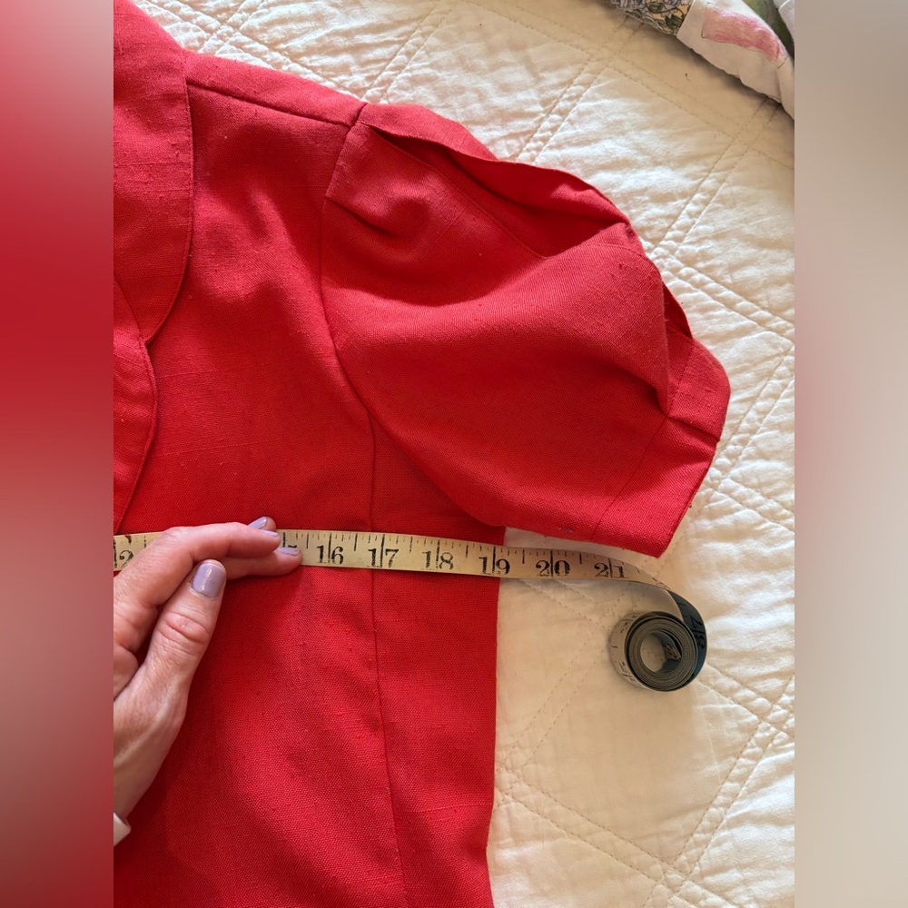 Vintage red blazer, size M - Picture 7 of 11